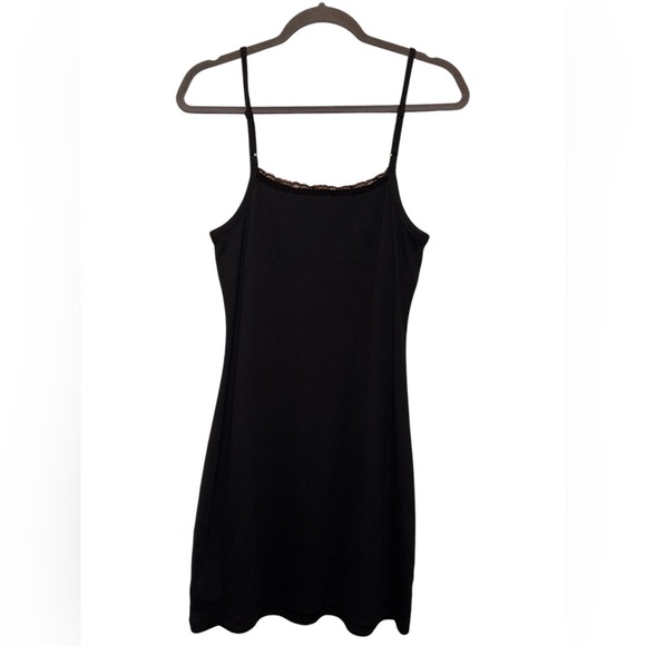Aerie Black Ribbed Slip Dress - Picture 5 of 5